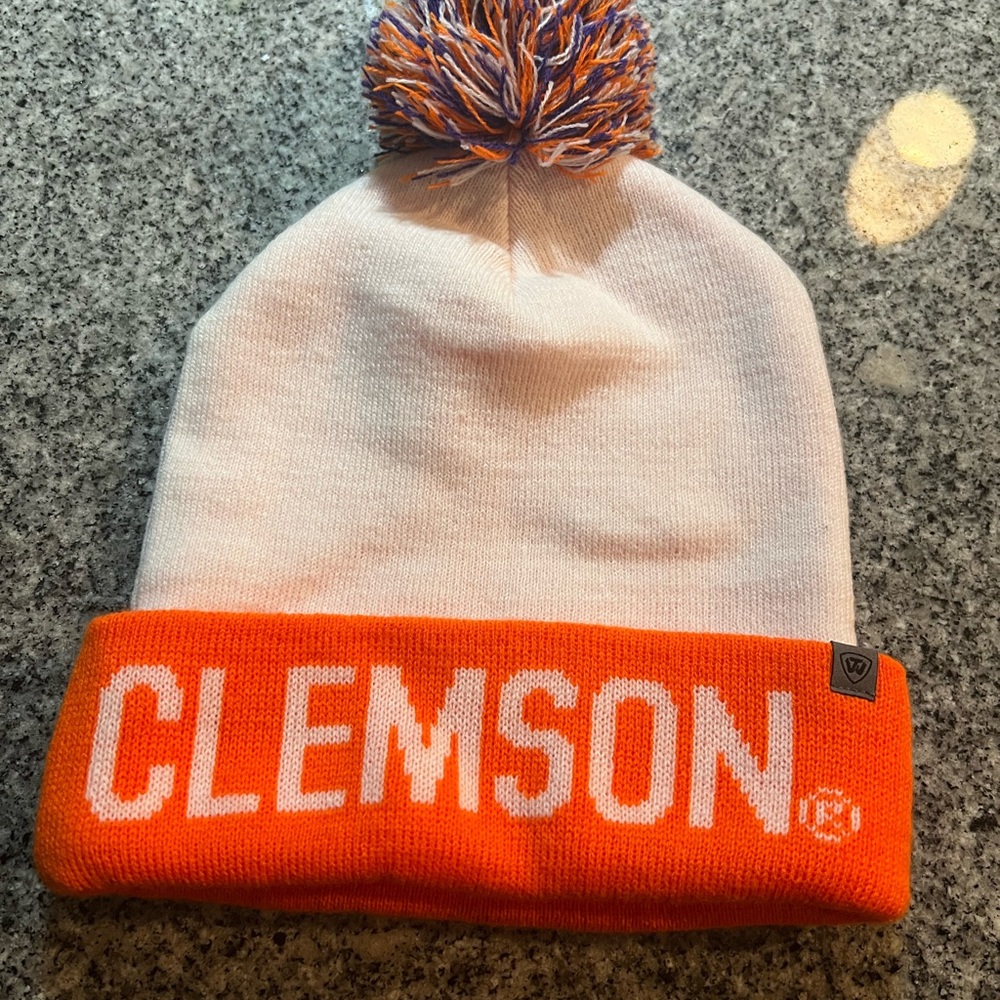 Top of the World Orange and White Clemson Tigers Beanie